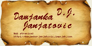 Damjanka Janjatović vizit kartica